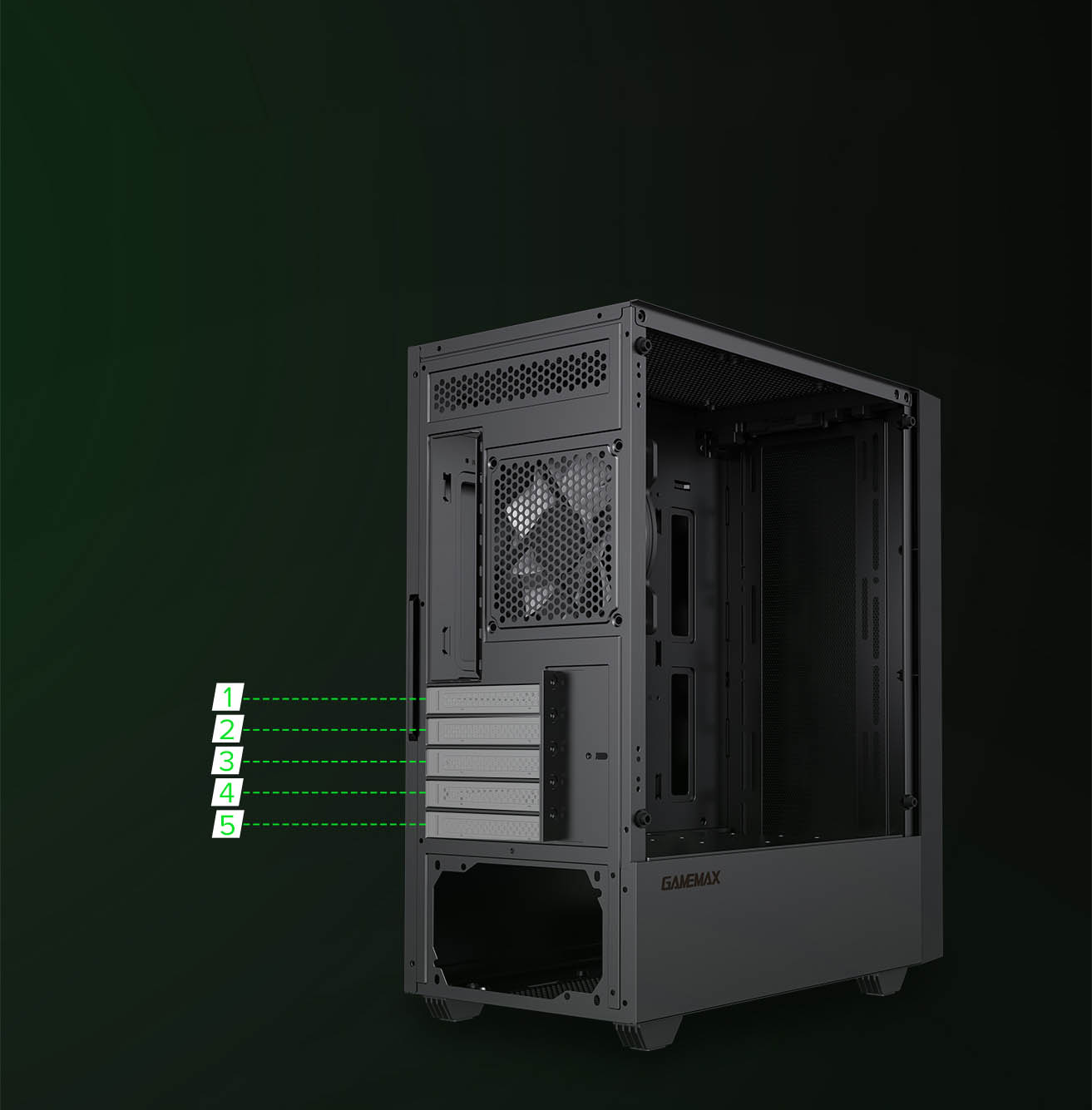 GAMEMAX Storm WH Black Micro-ATX Gaming Case